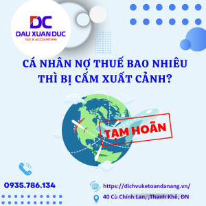 CÁ NHÂN NỢ THUẾ BAO NHIÊU THÌ BỊ CẤM XUẤT CẢNH?