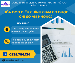 Hóa đơn điều chỉnh giảm có được ghi số âm không?