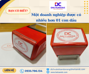 BẠN CÓ BIẾT 1 DN ĐƯỢC CÓ NHIỀU HƠN 1 CON DẤU?