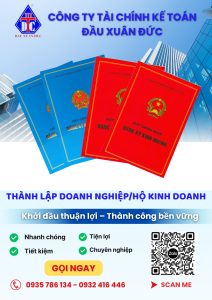 DỊCH VỤ THÀNH LẬP DOANH NGHIỆP/HỘ KINH DOANH TRỌN GÓI