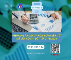 Phương án xử lý hóa đơn điện tử đã lập có sai sót từ 01/6/2025