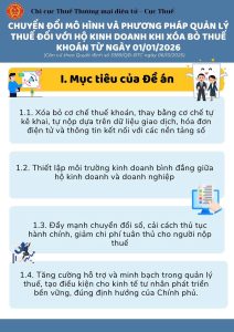 Chuyển đổi mô hình và phương pháp quản lý thuế đối với hộ kinh doanh khi xóa bỏ thuế khoán” và một số nội dung cần lưu ý đối với kê khai, khấu trừ và nộp thuế đối với hoạt động thương mại điện tử