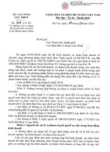 KHÔNG XỬ LÝ VI PHẠM HÀNH CHÍNH KHI CHUYỂN ĐỔI MÔ HÌNH TỪ HỘ KHOÁN SANG KÊ KHAI